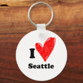 Ik hou van Seattle Sleutelhanger (Voorkant)