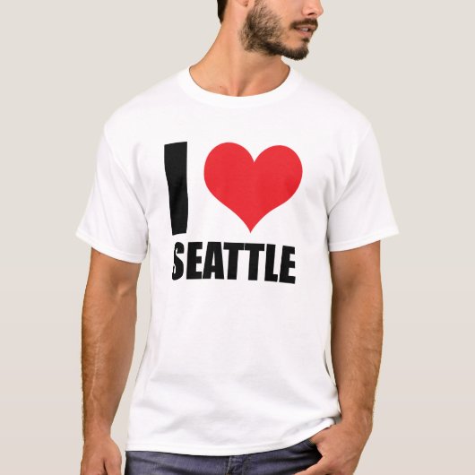 Ik hou van Seattle T-shirt (Voorkant)