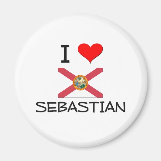 Ik hou van SEBASTIAN Florida Magneet (Voorkant)