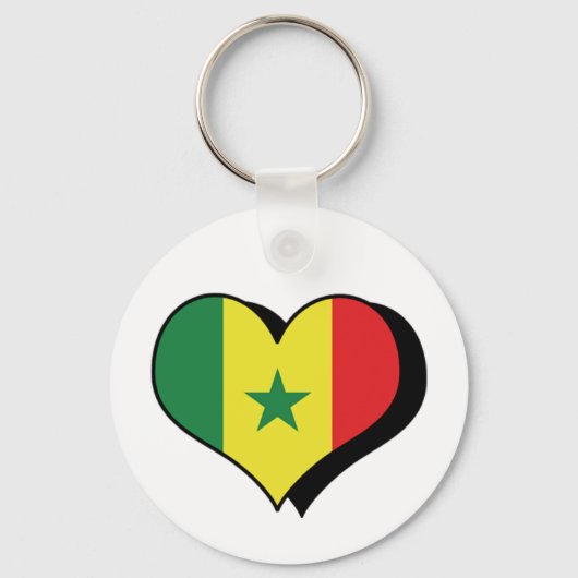 Ik hou van Senegal Sleutelhanger (Voorkant)