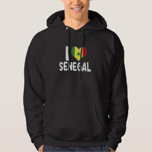 Ik hou van Senegal Trots Senegalees erfgoed Hoodie