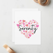 Ik hou van Serenity Notitiekaartje (Voorkant / Achterkant in situ)