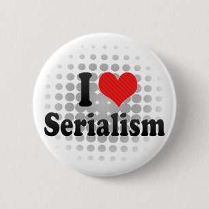 Ik hou van Serialisme Ronde Button 5,7 Cm