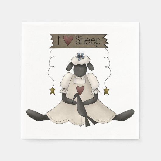 Ik hou van servetten van schapenpapier (Voorkant)