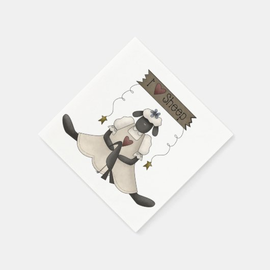 Ik hou van servetten van schapenpapier (Hoek)