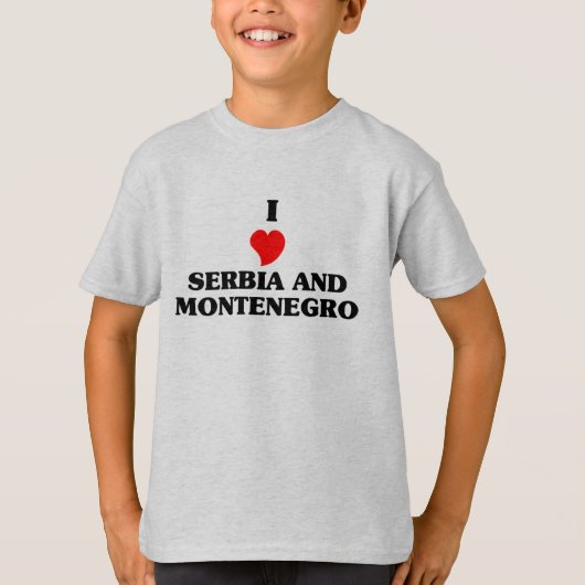 Ik hou van Servië en Montenegro T-shirt (Voorkant)
