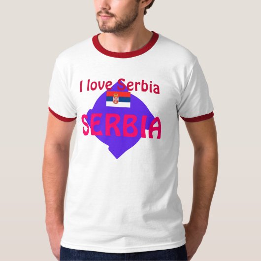 Ik hou van Servië T-shirt (Voorkant)