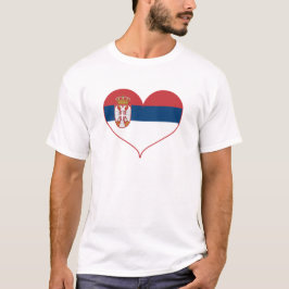 Ik hou van Servië vlag T-shirt