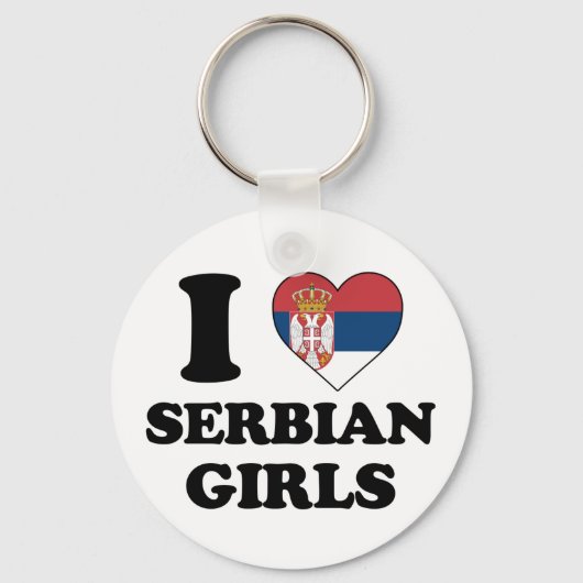 Ik hou van Servische meisjes Sleutelhanger (Voorkant)