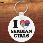 Ik hou van Servische meisjes Sleutelhanger (Voorkant)