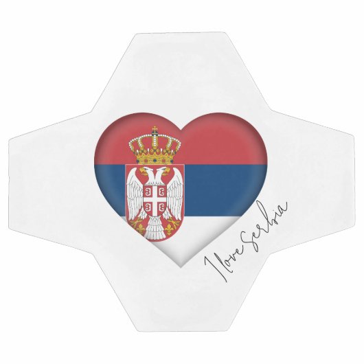 Ik hou van Servische vlag-kleuren Voetbal (Enkel)