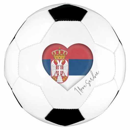 Ik hou van Servische vlag-kleuren Voetbal (Voorkant)