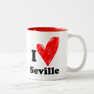 Ik hou van Seville Tweekleurige Koffiemok