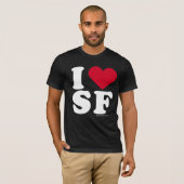 "Ik hou van SF" "Ik hou van SAN FRANCISCO" T-shirt (Voorkant volledig)