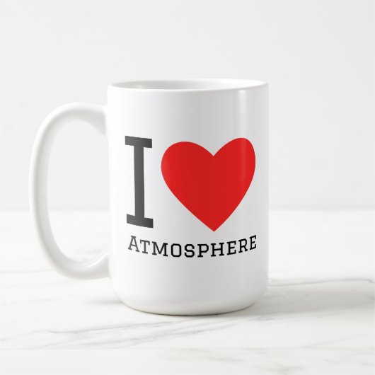 Ik hou van sfeer vierkante sticker koffiemok (Links)