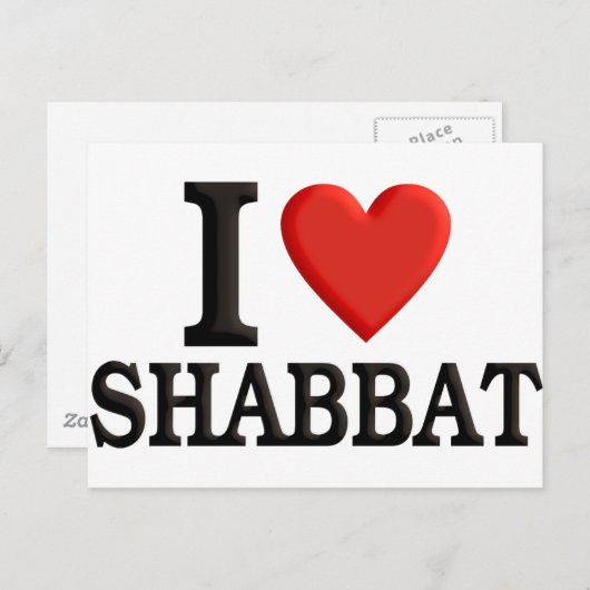Ik hou van Shabbat Briefkaart (Voorkant / Achterkant)