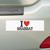 Ik hou van Shabbat Bumpersticker (Op auto)