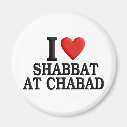 Ik hou van Shabbat in Chabad Magneet (Voorkant)