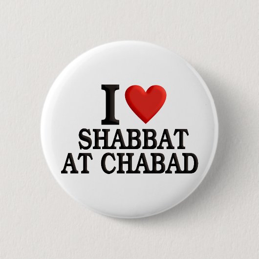 Ik hou van Shabbat in Chabad Ronde Button 5,7 Cm (Voorkant)