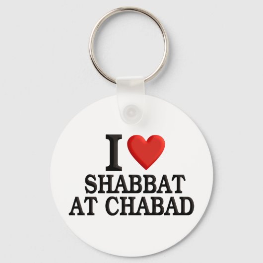 Ik hou van Shabbat in Chabad Sleutelhanger (Voorkant)