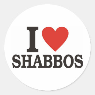 Ik hou van Shabbos Ronde Sticker