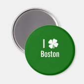 Ik hou van (shamrock) Boston St Patricks Day Magneet (Voorkant / Achterkant)