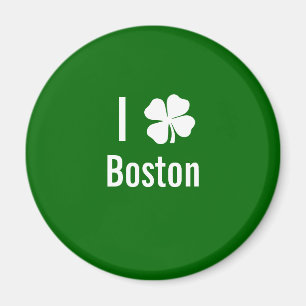 Ik hou van (shamrock) Boston St Patricks Day Magneet
