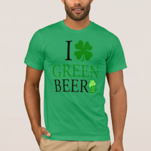 Ik hou van "Shamrock" Green Beer St. Patrick's Day T-shirt