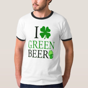 Ik hou van "Shamrock" Green Beer St. Patrick's Day T-shirt