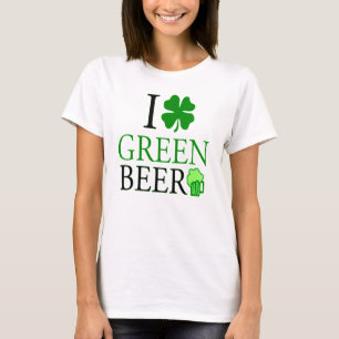 Ik hou van "Shamrock" Green Beer St. Patrick's Day T-shirt