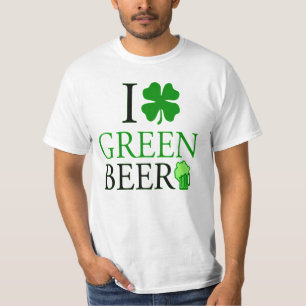 Ik hou van "Shamrock" Green Beer St. Patrick's Day T-shirt