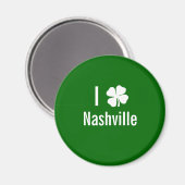 Ik hou van (shamrock) Nashville St Patricks Day Magneet (Voorkant / Achterkant)