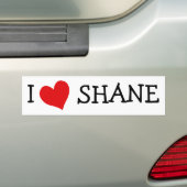 Ik hou van Shane Bumpersticker (Op auto)