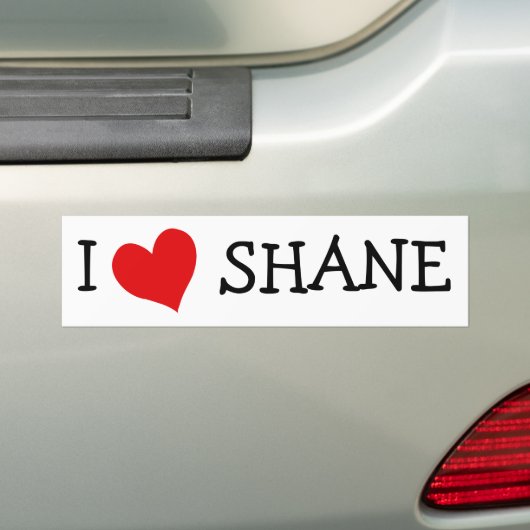 Ik hou van Shane Bumpersticker (Op auto)