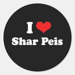 Ik hou van Shar Peis Ronde Sticker