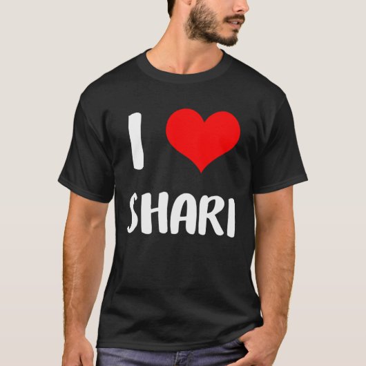 Ik hou van SHARI valentijn sorry dames jongens har T-shirt (Voorkant)
