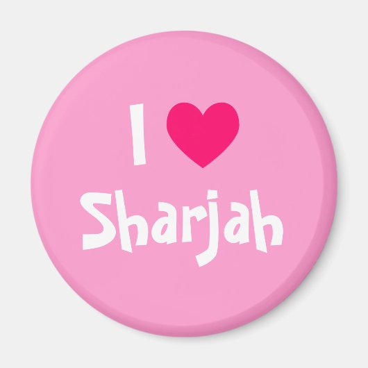 Ik hou van Sharjah Magneet (Voorkant)