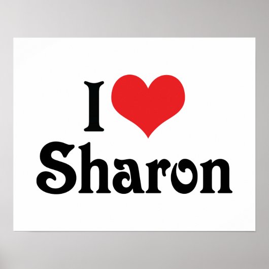 Ik hou van Sharon Poster (Voorkant)