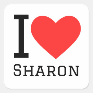 Ik hou van sharon vierkante sticker