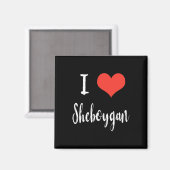 Ik hou van Sheboygan Magneet (Voorkant / Achterkant)