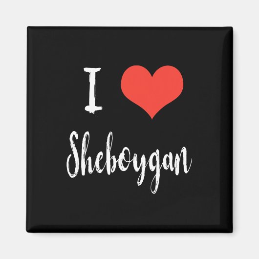 Ik hou van Sheboygan Magneet (Voorkant)