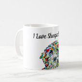 Ik hou van Sheepadoodles 11 oz. Mok (Voorkant links)