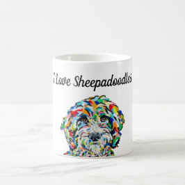 Ik hou van Sheepadoodles 11 oz. Mok