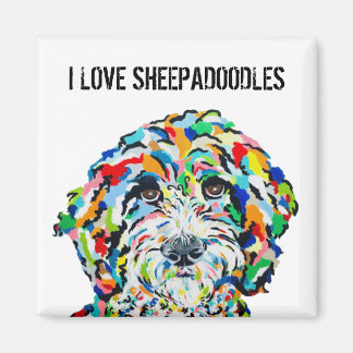 Ik hou van Sheepadoodles Magnet