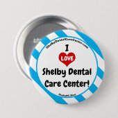 Ik hou van Shelby Dental Care Center..leuke Button (Voorkant /achterkant)