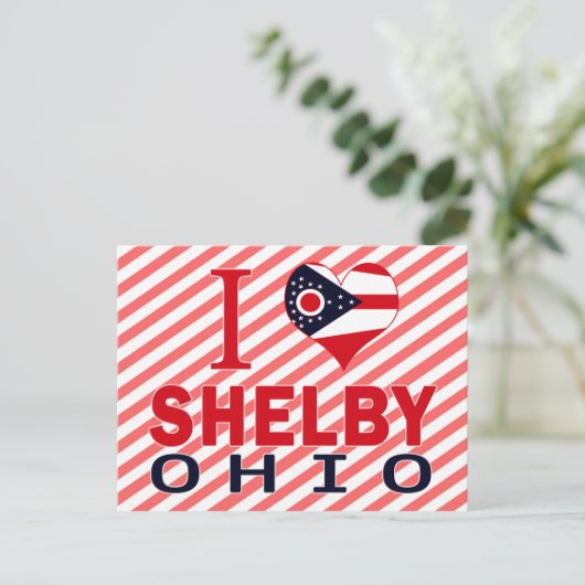 Ik hou van Shelby, Ohio Briefkaart (Staand voorkant)