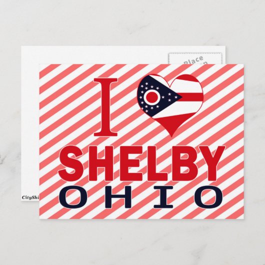 Ik hou van Shelby, Ohio Briefkaart (Voorkant / Achterkant)