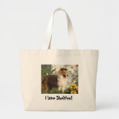 Ik hou van Shelties canvas tas (Voorkant)