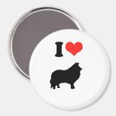 Ik hou van Shelties Magneet (Voorkant / Achterkant)