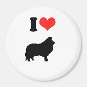 Ik hou van Shelties Magneet (Voorkant)